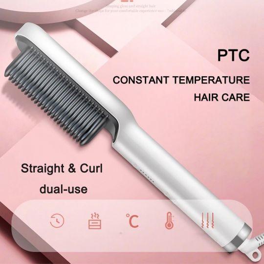 5-Level Heat Hair Straightening & Curling Brush